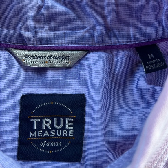 True Measure of a man partial button down collared long sleeve shirt. Medium - Picture 4 of 4